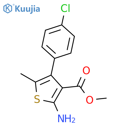 Methyl 2-amino-4-(4-chlorophenyl)-5-methylthiophene-3-carboxylate structure
