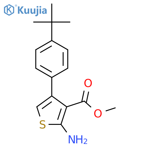 Methyl 2-Amino-4-(4-tert-butylphenyl)thiophene-3-carboxylate structure