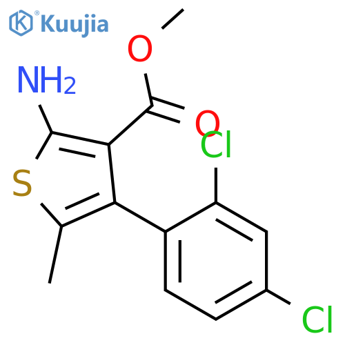 Methyl 2-amino-4-(2,4-dichlorophenyl)-5-methylthiophene-3-carboxylate structure