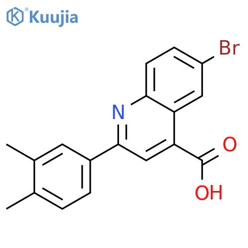 6-Bromo-2-(3,4-dimethylphenyl)quinoline-4-carboxylic acid structure