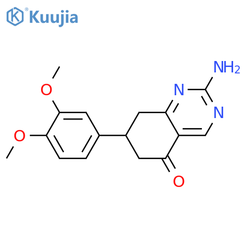 2-Amino-7-(3,4-dimethoxyphenyl)-7,8-dihydroquinazolin-5(6H)-one structure