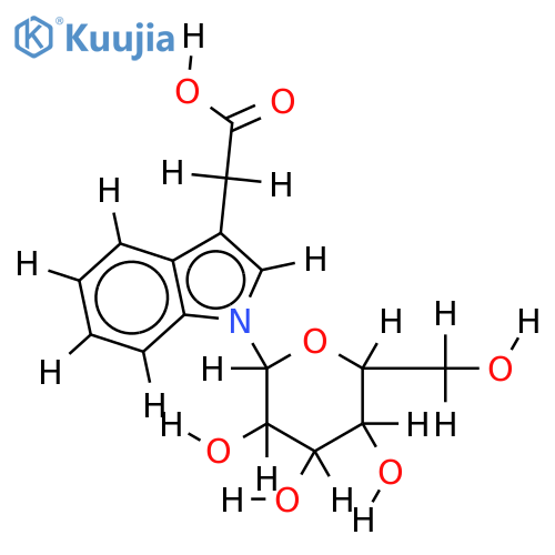 (3-carboxymethylindol-1yl)-1-deoxy-beta-D-glucopyranoside structure