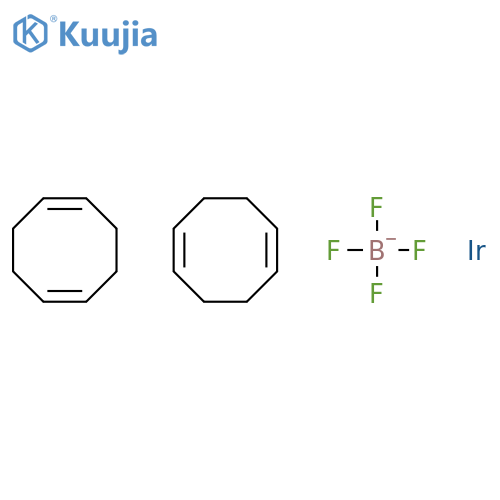 Bis(1,5-cyclooctadiene)iridium(I) tetrafluoroborate structure