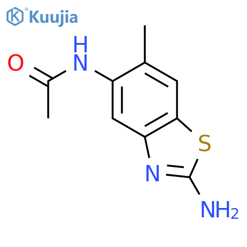N-(2-Amino-6-methyl-benzothiazol-5-yl)-acetamide structure