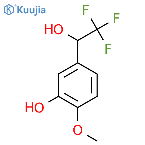 2-Methoxy-5-(2,2,2-trifluoro-1-hydroxyethyl)phenol structure