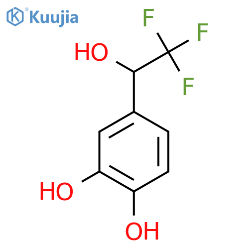4-(2,2,2-Trifluoro-1-hydroxyethyl)benzene-1,2-diol structure