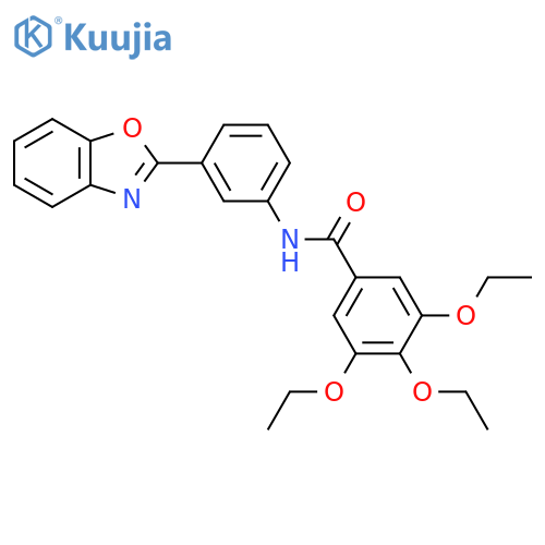 N-3-(1,3-benzoxazol-2-yl)phenyl-3,4,5-triethoxybenzamide structure