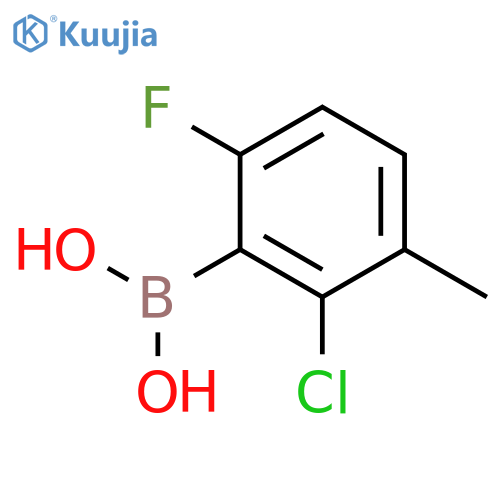 2-Chloro-6-fluoro-3-methylphenylboronic acid structure