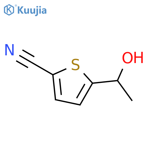 5-(1-hydroxyethyl)thiophene-2-carbonitrile structure