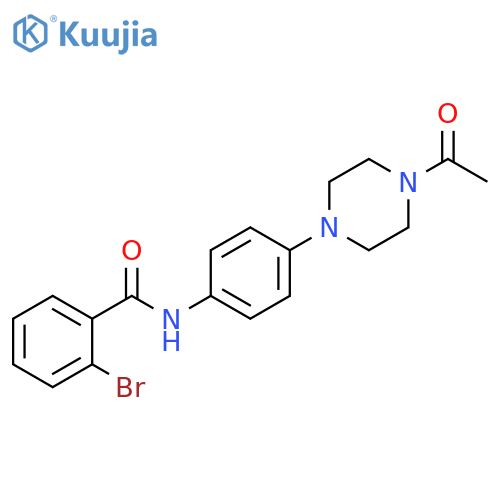 N-4-(4-acetylpiperazin-1-yl)phenyl-2-bromobenzamide structure