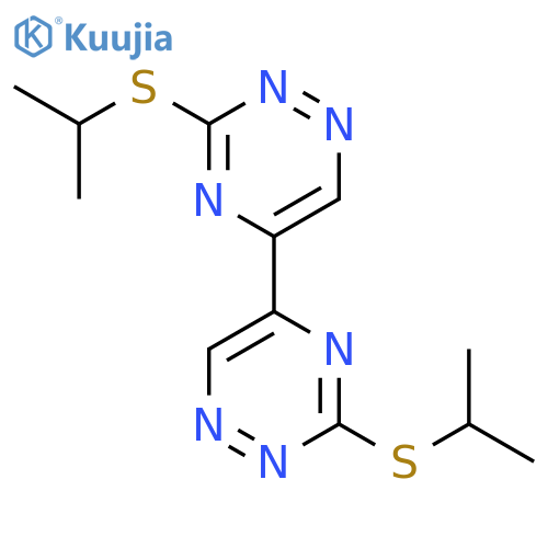 5,5'-Bi-1,2,4-triazine, 3,3'-bis[(1-methylethyl)thio]- structure