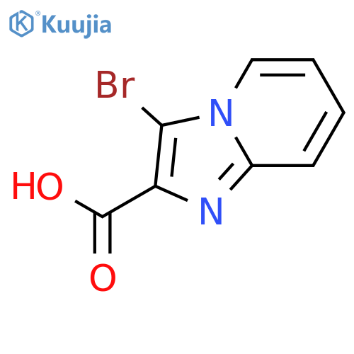 3-Bromoimidazo[1,2-a]pyridine-2-carboxylic acid structure