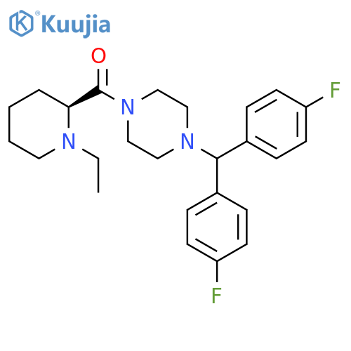 Piperazine,1-[bis(4-fluorophenyl)methyl]-4-[[(2S)-1-ethyl-2-piperidinyl]carbonyl]- structure