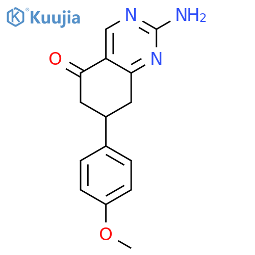 2-Amino-7-(4-methoxyphenyl)-7,8-dihydroquinazolin-5(6H)-one structure