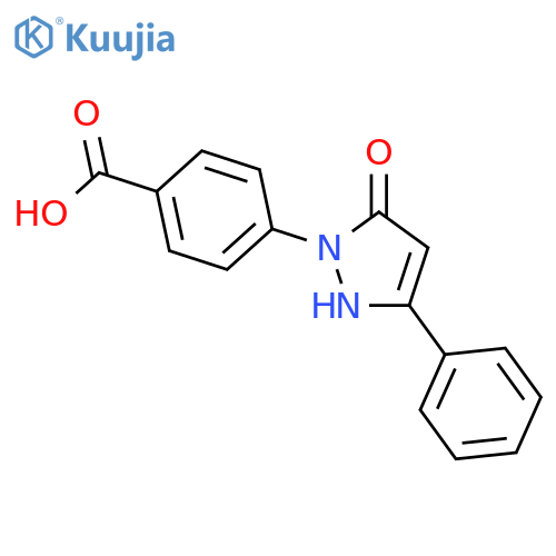 4-(5-Oxo-3-phenyl-2,5-dihydro-pyrazol-1-yl)-benzoic acid structure