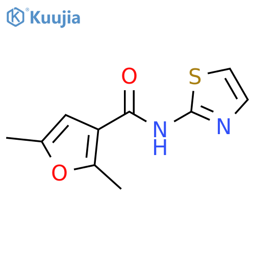 2,5-dimethyl-N-(1,3-thiazol-2-yl)furan-3-carboxamide structure