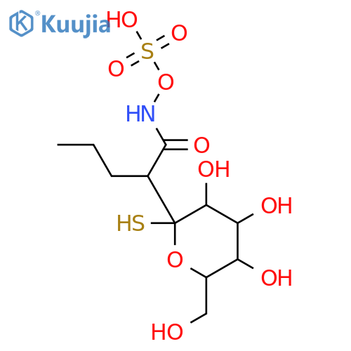 b-D-Glucopyranose, 1-thio-,1-[N-(sulfooxy)pentanimidate] structure