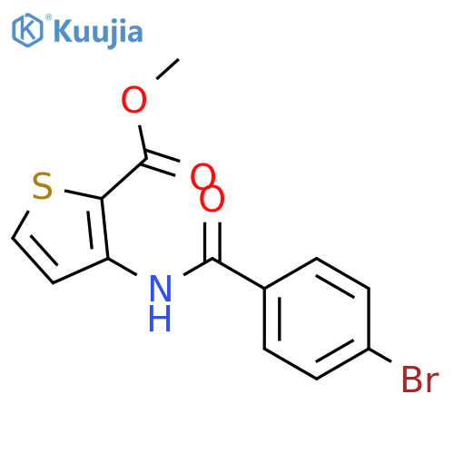 Methyl 3-(4-bromobenzene)amido-thiophene-2-carboxylate structure
