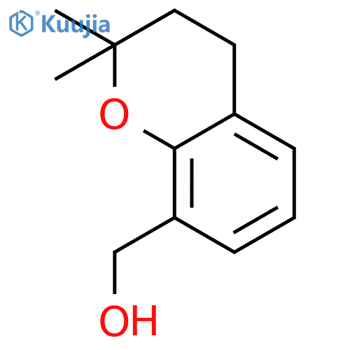 (2,2-dimethyl-3,4-dihydro-2H-1-benzopyran-8-yl)methanol structure