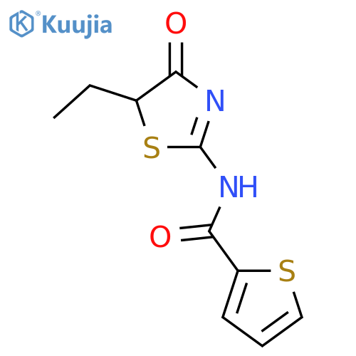 N-(5-ethyl-4-oxo-4,5-dihydro-1,3-thiazol-2-yl)-2-thiophenecarboxa Mide structure
