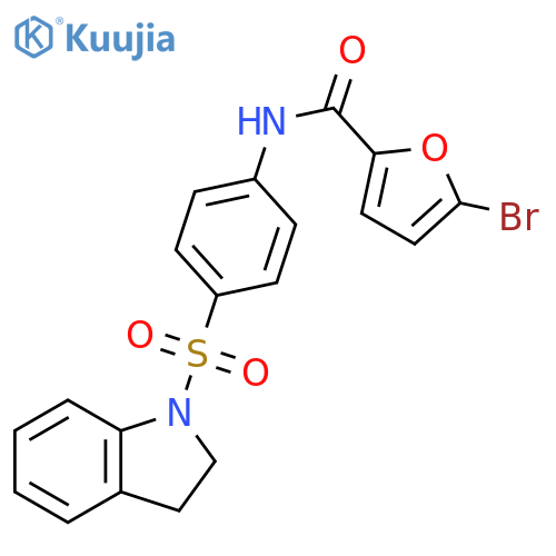 5-bromo-N-[4-(2,3-dihydro-1H-indole-1-sulfonyl)phenyl]furan-2-carboxamide structure