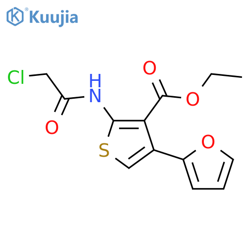 ethyl 2-(2-chloroacetamido)-4-(furan-2-yl)thiophene-3-carboxylate structure