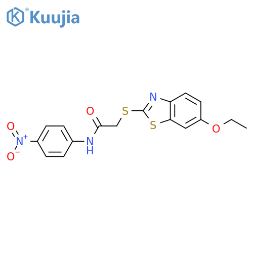2-(6-Ethoxy-benzothiazol-2-ylsulfanyl)-N-(4-nitro-phenyl)-acetamide structure