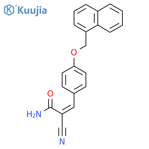 2-Cyano-3-{4-[(naphthalen-1-yl)methoxy]phenyl}prop-2-enamide structure