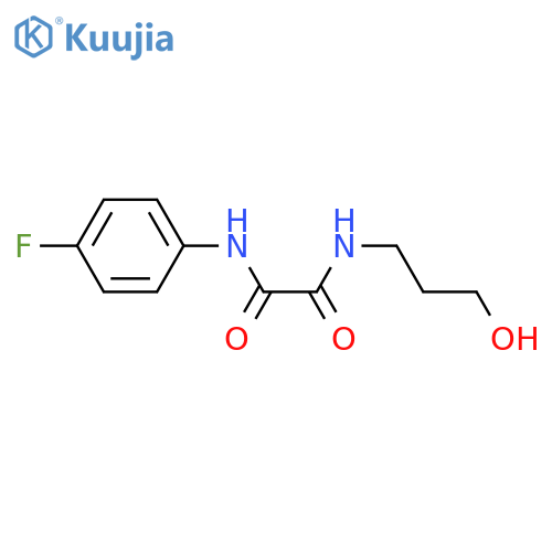 N'-(4-fluorophenyl)-N-(3-hydroxypropyl)ethanediamide structure