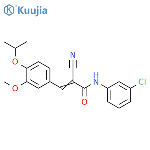 (2Z)-N-(3-chlorophenyl)-2-cyano-3-[3-methoxy-4-(propan-2-yloxy)phenyl]prop-2-enamide structure