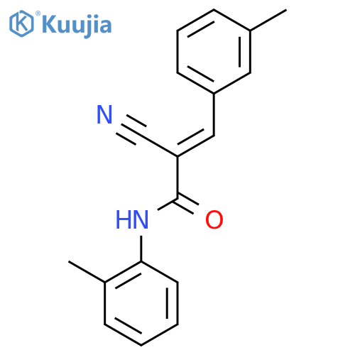 (E)-2-cyano-N-(2-methylphenyl)-3-(3-methylphenyl)prop-2-enamide structure