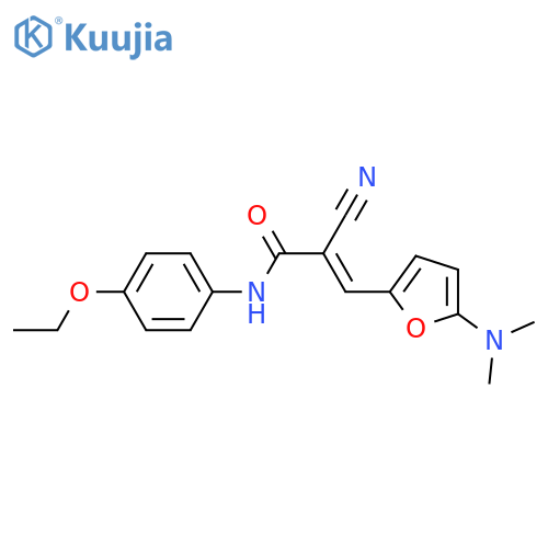 2-Propenamide,  2-cyano-3-[5-(dimethylamino)-2-furanyl]-N-(4-ethoxyphenyl)- structure
