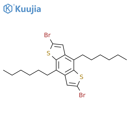2,6-Dibromo-4,8-bis(hexyloxy)-benzo1,2-b:4,5-b'dithiophene structure