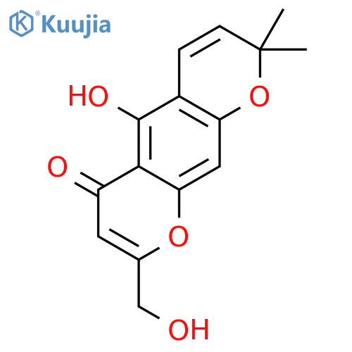 5-hydroxy-2-hydroxymethyl-8,8-dimethyl-8H-pyrano[3,2-g]chromen-4-one structure