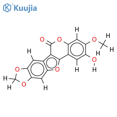 2-Hydroxy-3-methoxy-8,9-methyldendioxycoumestan structure
