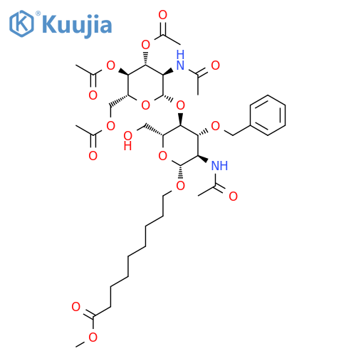 8-Methoxycarbonyl-3-benzyl-3',4',6',6-tetra-O-acetyl-N,N'-diacetyl-b-chitobioside structure