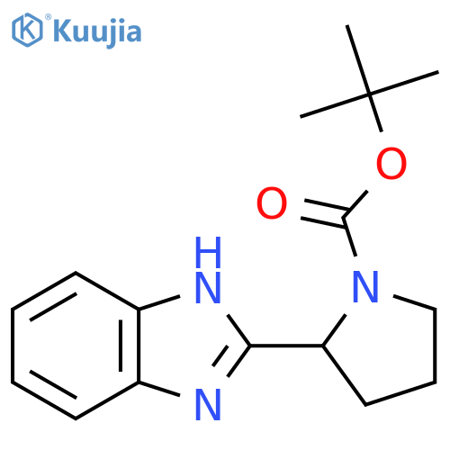 tert-butyl 2-(1H-1,3-benzodiazol-2-yl)pyrrolidine-1-carboxylate structure