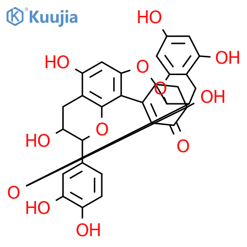 (2S,3R,7S,8aS,14aS)-3-(3,4-dihydroxyphenyl)-2,7,10,12,17-pentahydroxy-2,3,8a,14a-tetrahydro-1H,9H-7,14b-methanochromeno[8'',7'':4',5']furo[2',3':4,5]oxocino[3,2-b]chromen-6(7H)-one structure