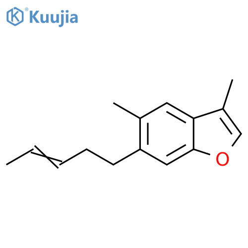 Benzofuran,3,5-dimethyl-6-(3E)-3-penten-1-yl- structure