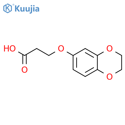3-(2,3-Dihydro-benzo[1,4]dioxin-6-yloxy)-propionic acid structure