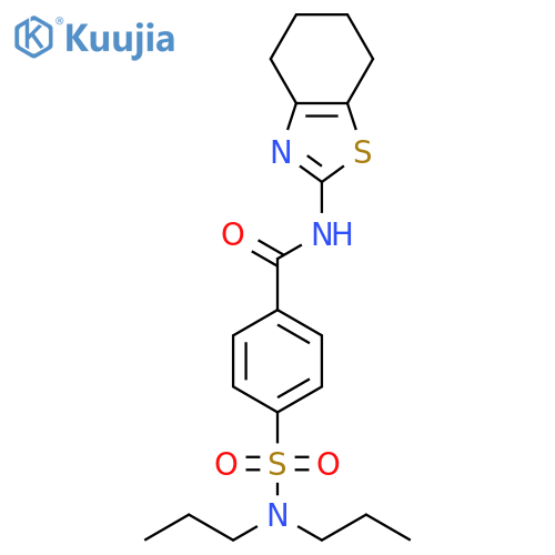 4-(dipropylsulfamoyl)-N-(4,5,6,7-tetrahydro-1,3-benzothiazol-2-yl)benzamide structure