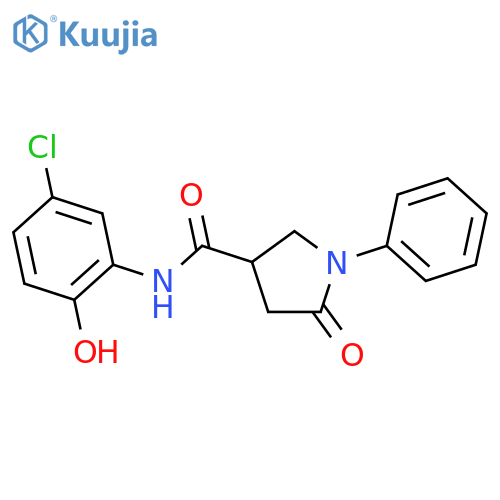 N-(5-Chloro-2-hydroxyphenyl)-5-oxo-1-phenylpyrrolidine-3-carboxamide structure