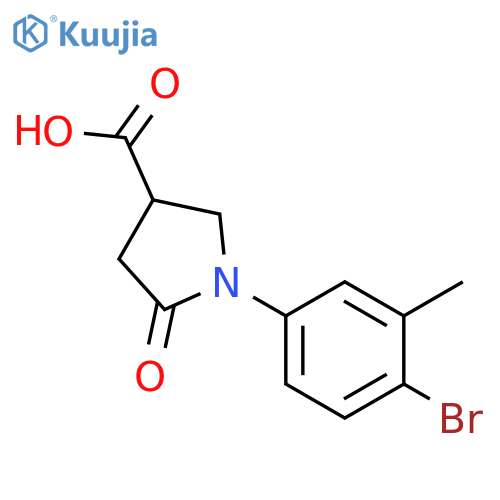 1-(4-BROMO-3-METHYLPHENYL)-5-OXOPYRROLIDINE-3-CARBOXYLIC ACID structure
