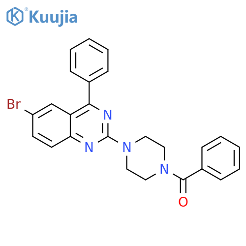 2-(4-benzoylpiperazin-1-yl)-6-bromo-4-phenylquinazoline structure