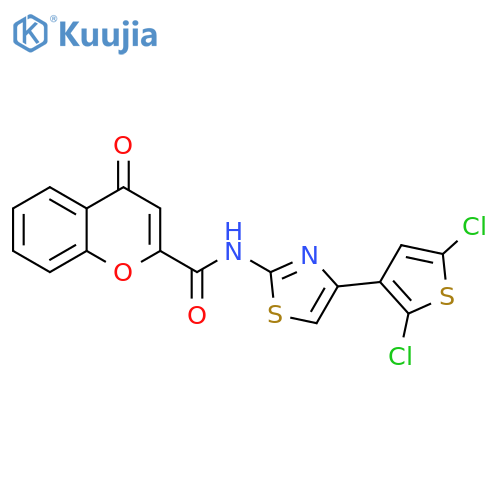 N-4-(2,5-dichlorothiophen-3-yl)-1,3-thiazol-2-yl-4-oxo-4H-chromene-2-carboxamide structure