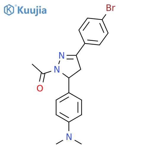 1-[3-(4-bromophenyl)-5-[4-(dimethylamino)phenyl]-4,5-dihydro-1H-pyrazol-1-yl]ethan-1-one structure