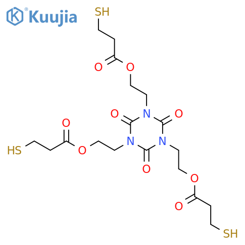 (2,4,6-Trioxo-1,3,5-triazine-1,3,5(2H,4H,6H)-triyl)triethane-2,1-diyl tris(3-mercaptopropionate) structure