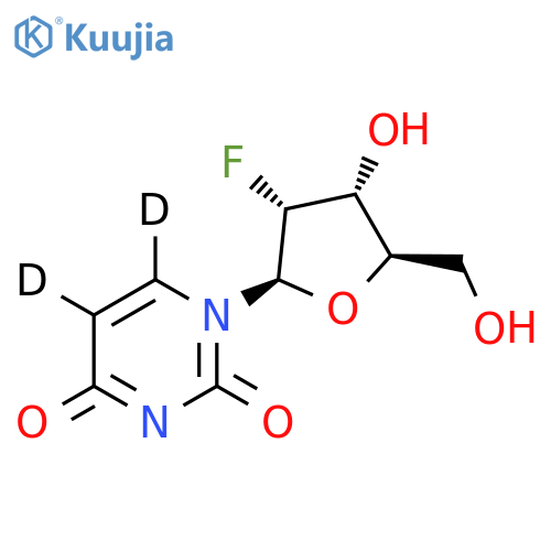 2'-Fluoro-2'-deoxyuridine-5,6-d2 structure