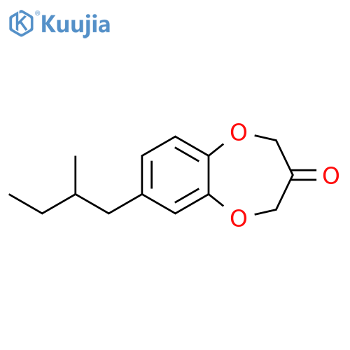 2H-1,5-Benzodioxepin-3(4H)-one, 7-(2-methylbutyl)- structure