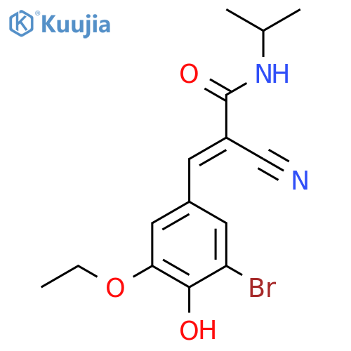 3-(3-bromo-5-ethoxy-4-hydroxyphenyl)-2-cyano-N-(propan-2-yl)prop-2-enamide structure